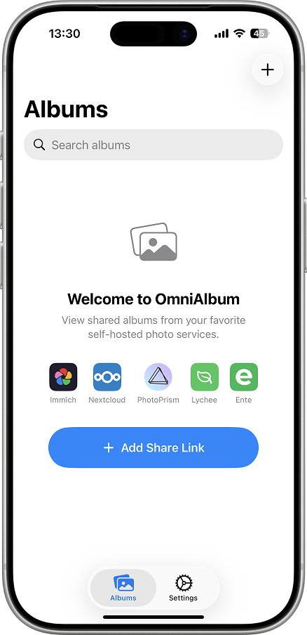 OmniAlbum iPhone Interface